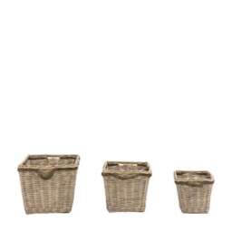Cedar & Sage Set of 3 Aspen Woven Log Baskets - thumbnail 6