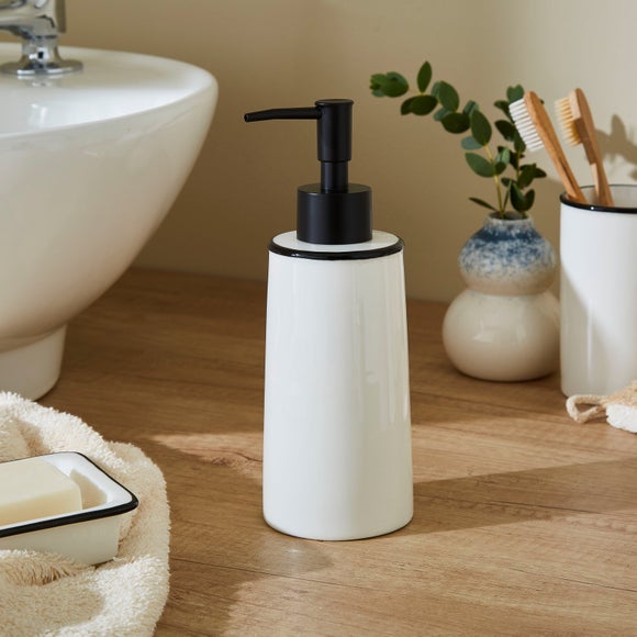 Enamel Ceramic Soap Dispenser - image 1