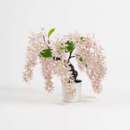 Artificial Orchid Bonsai in White Plant Pot