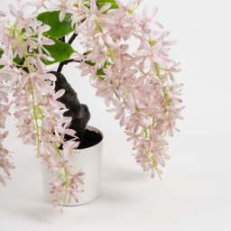 Artificial Orchid Bonsai in White Plant Pot - thumbnail 3