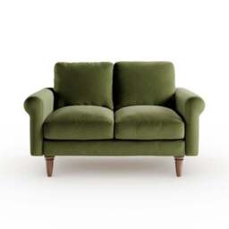 Maeve Compact Olive Velvet 2 Seater Sofa - thumbnail 6