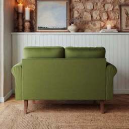 Maeve Compact Olive Velvet 2 Seater Sofa - thumbnail 3