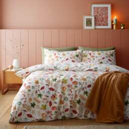 Catherine Lansfield Pumpkins Duvet Cover and Pillowcase Set - thumbnail 1
