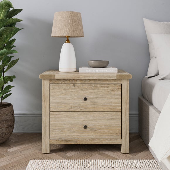Olney Wide 2 Drawer Bedside Table - image 1