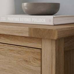 Olney Wide 2 Drawer Bedside Table - thumbnail 4