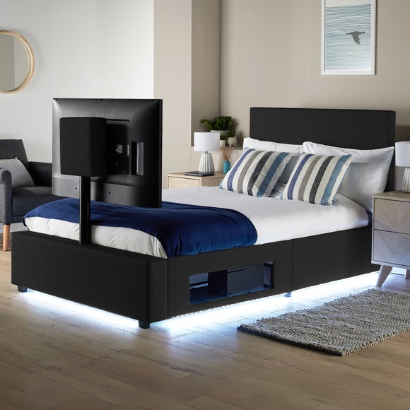 XR Living Ava TV Bed with LED Lights and TV Mount - image 1