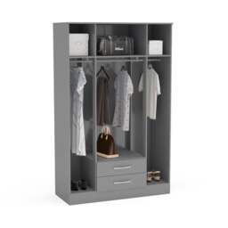Lynx 4 Door Wardrobe, Mirrored