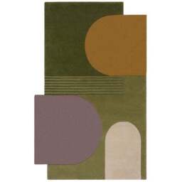 Lozenge Abstract Shaped Wool Rug - thumbnail 2