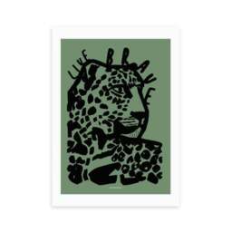 East End Prints Live Brave Green Tiger Print by Wonder and Rah - thumbnail 2