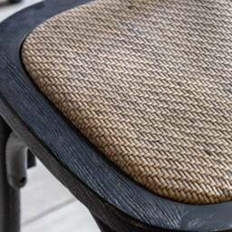 Cannock Set of 2 Dining Chairs, Oak & Rattan - thumbnail 2