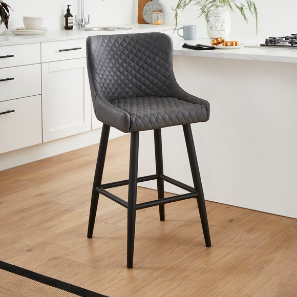 Montreal Counter Height Bar Stool, Faux Leather - image 1