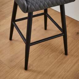 Montreal Counter Height Bar Stool, Faux Leather - thumbnail 3