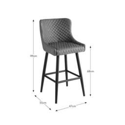 Montreal Counter Height Bar Stool, Faux Leather - thumbnail 6