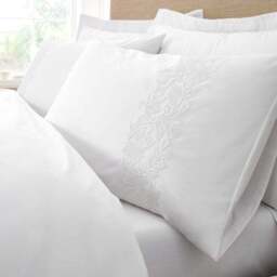Bianca Floral Embroidery 200 Thread Count 100% Cotton Duvet Cover & Pillowcase Set - thumbnail 3