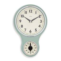 Acctim Kitchen Time Retro Quartz Timer Wall Clock - thumbnail 1