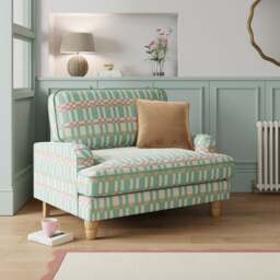 Beatrice Checkerboard Woven Stripe Snuggle Chair