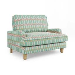 Beatrice Checkerboard Woven Stripe Snuggle Chair - thumbnail 6