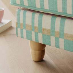 Beatrice Checkerboard Woven Stripe Snuggle Chair - thumbnail 4