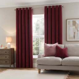 Soft Chenille Herringbone Eyelet Curtains - thumbnail 2