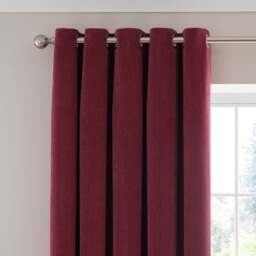 Soft Chenille Herringbone Eyelet Curtains - thumbnail 1