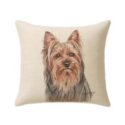 Christine Varley Yorkie Square Cushion - thumbnail 3