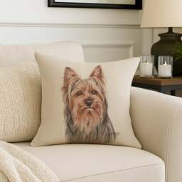 Christine Varley Yorkie Square Cushion
