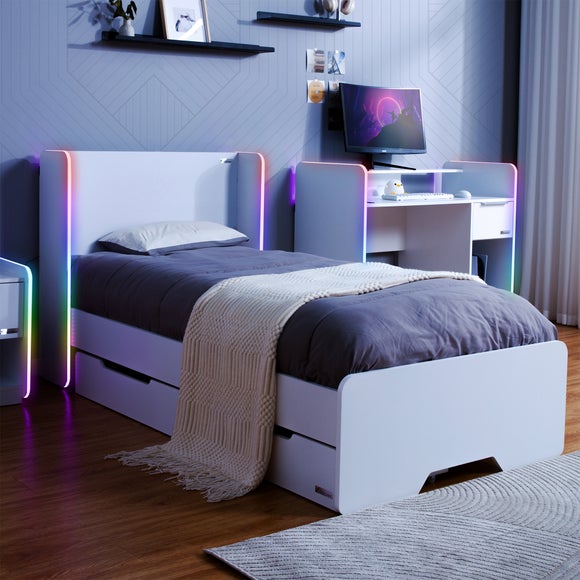 X Rocker Electra Gaming Bed Frame with Underbed Storage Drawers and LED Lights - image 1