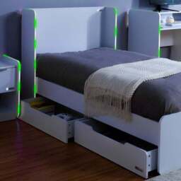 X Rocker Electra Gaming Bed Frame with Underbed Storage Drawers and LED Lights - thumbnail 4