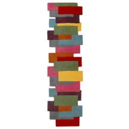 Collage Modern Cut-Out Wool Runner - thumbnail 1