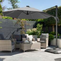 One Box 3m Round Parasol with Water Base