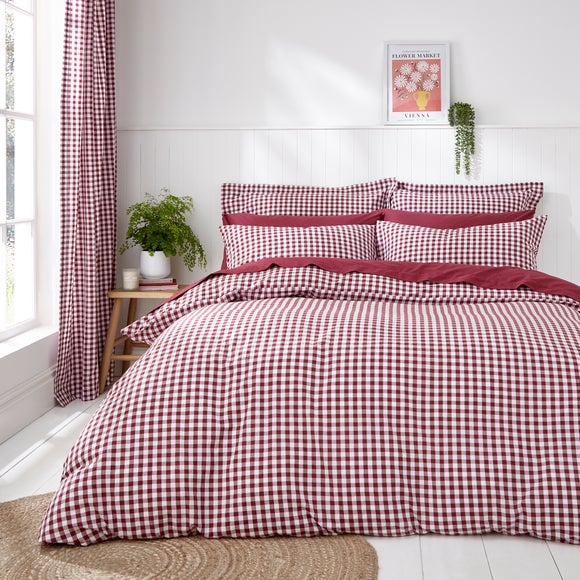 Portloe Woven Gingham 100% Cotton Duvet Cover & Pillowcase Set - image 1