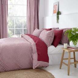 Portloe Woven Gingham 100% Cotton Duvet Cover & Pillowcase Set - thumbnail 3