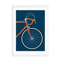 East End Prints Orange Coloured Race Bike Print by Bo Lundberg - thumbnail 2