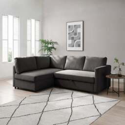 Miller Corner Double Sofa Bed, Chenille - thumbnail 2