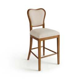 Betty Counter Height Bar Stool, Tiny Stripe Fabric - thumbnail 5