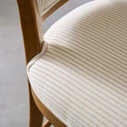 Betty Counter Height Bar Stool, Tiny Stripe Fabric - thumbnail 3