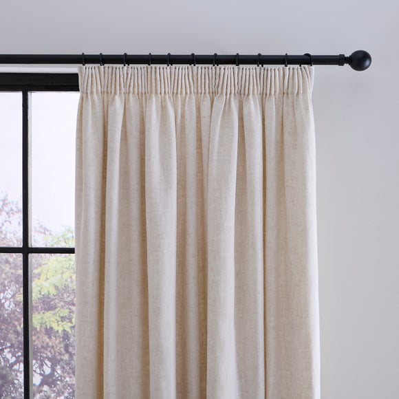 Linen Blend Pencil Pleat Curtains - image 1