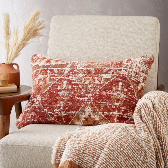Distressed Chenille Cotton Rectangle Cushion - image 1