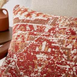Distressed Chenille Cotton Rectangle Cushion - thumbnail 2