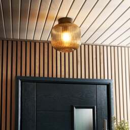 Riley Flush Outdoor Ceiling Light - thumbnail 1