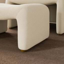 Monty Ribbed Chenille Accent Chair And Footstool - thumbnail 5