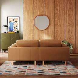 Newton Vintage Leather Corner Chaise Sofa - thumbnail 3