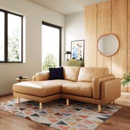Newton Vintage Leather Corner Chaise Sofa - thumbnail 1