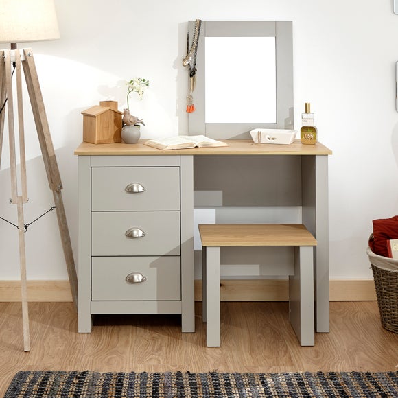Lancaster 3 Drawer Dressing Table Set with Mirror - image 1