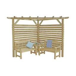 Ludlow Corner Pergola with Back - thumbnail 2