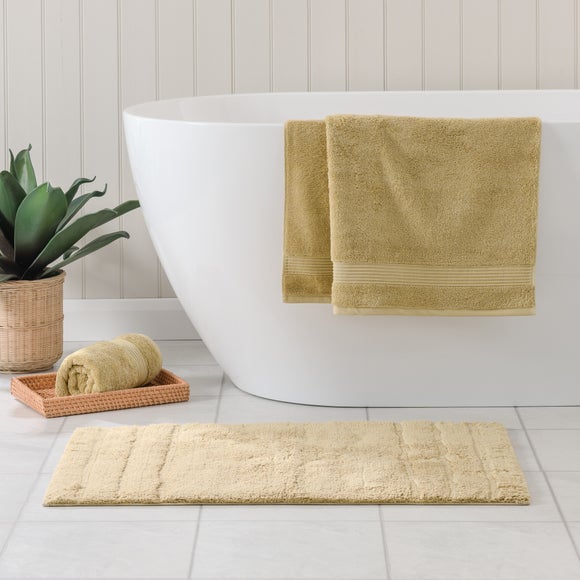 Luxury Cotton Textured Stripe Bath Mat - image 1