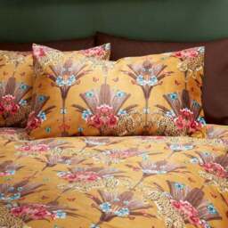 Yael Jungle Leopard Ochre Duvet Cover and Pillowcase Set - thumbnail 2