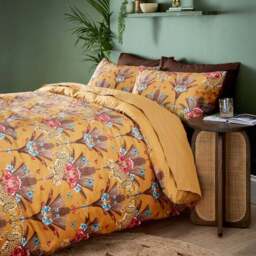 Yael Jungle Leopard Ochre Duvet Cover and Pillowcase Set - thumbnail 3