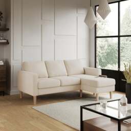 Jacob Sherpa Reversible Compact Corner Chaise Sofa - thumbnail 1