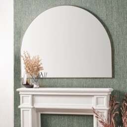 Wide Arched Overmantel Wall Mirror